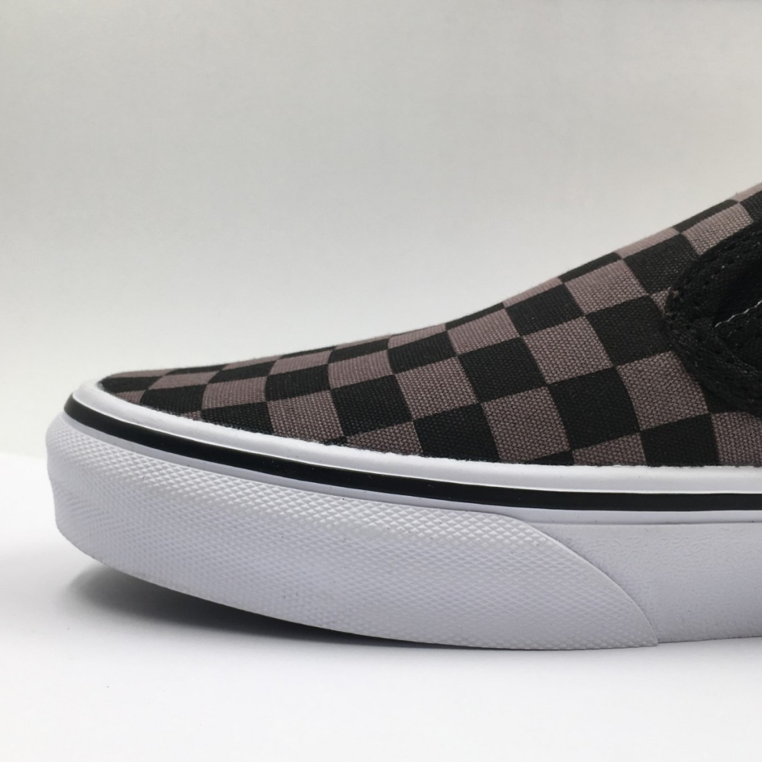 black and grey checkered vans with laces